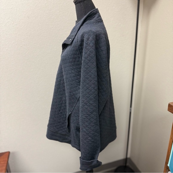 Eddie Bauer Men's Quilted Gray Snap Pullover Sweatshirt. Size XL - Picture 3 of 9